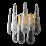 Бра с подвесками из рифленного стекла в форме капель Textured Glass варинант исполнения - 2 | Loft Concept в Перми