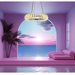 Люстра круглая с фактурными элементами в виде ракушек Inspired Sea варинант исполнения - 5 | Loft Concept в Перми