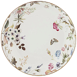 Ваза фарфоровая белая на ножке с рисунком цветов Garden Whisper Porcelain Set  варинант исполнения - 1 | Loft Concept в Перми