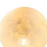 Бра с золотым круглым отражателем и открытой лампой Sun Glow Disc варинант исполнения - 5 | Loft Concept в Перми