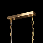 Люстра прямоугольная на цепях с прозрачными трубками и волнистым краем Nembus варинант исполнения - 12 | Loft Concept в Перми