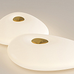 Потолочный светильник с тремя овальными матовыми плафонами TRIDalmen варинант исполнения - 2 | Loft Concept в Перми