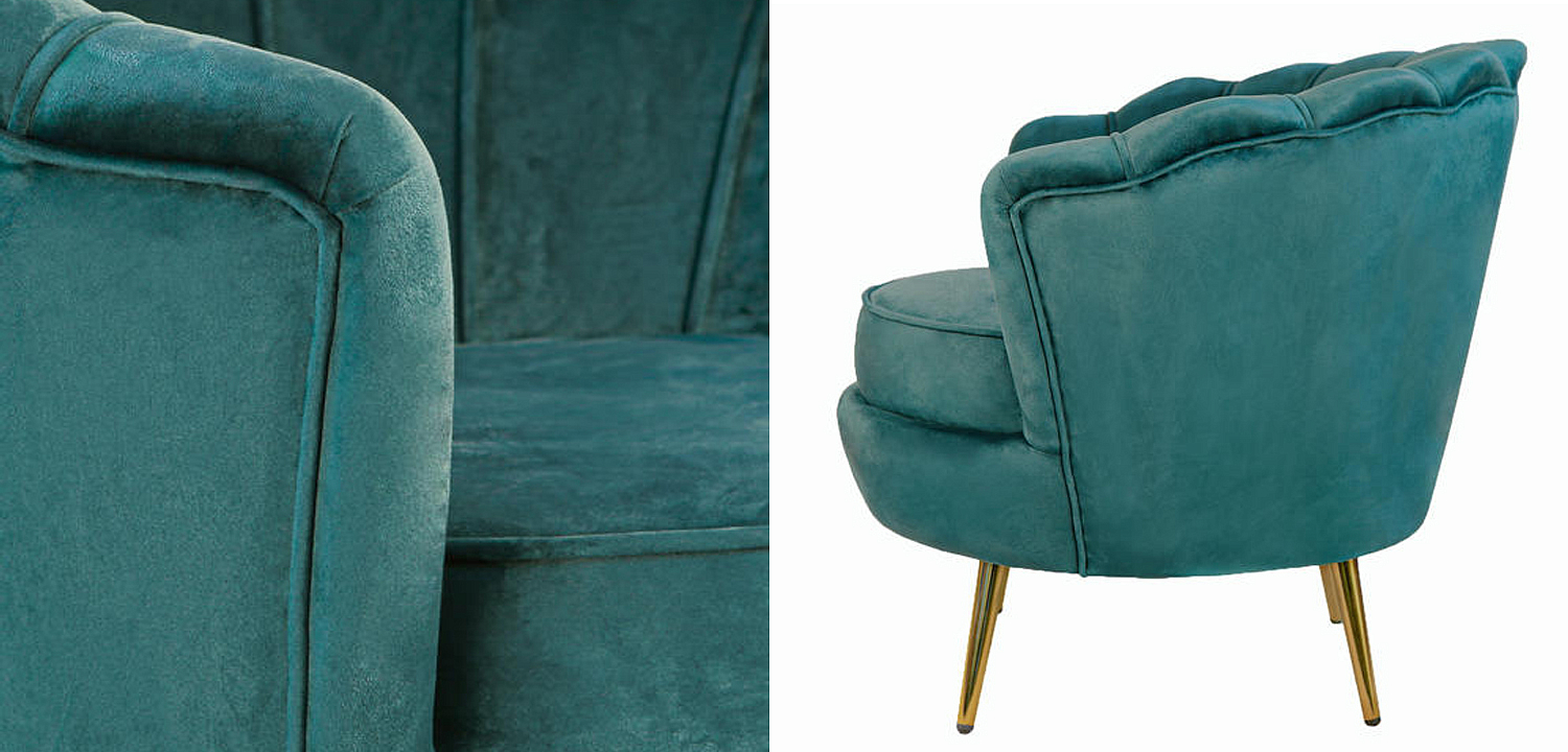 Кресло Бирюзовый велюр Trapezium Turquoise velvet Кресло Бирюзовый велюр Trapezium Turquoise velvet - Loft-Concept в Перми