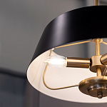 Подвесной светильник с конусовидным металлическим абажуром черного цвета Kichler варинант исполнения - 10 | Loft Concept в Перми