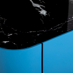 Тумба прикроватная чёрно-голубая с  ящиком Blue Cabinet варинант исполнения - 3 | Loft Concept в Перми