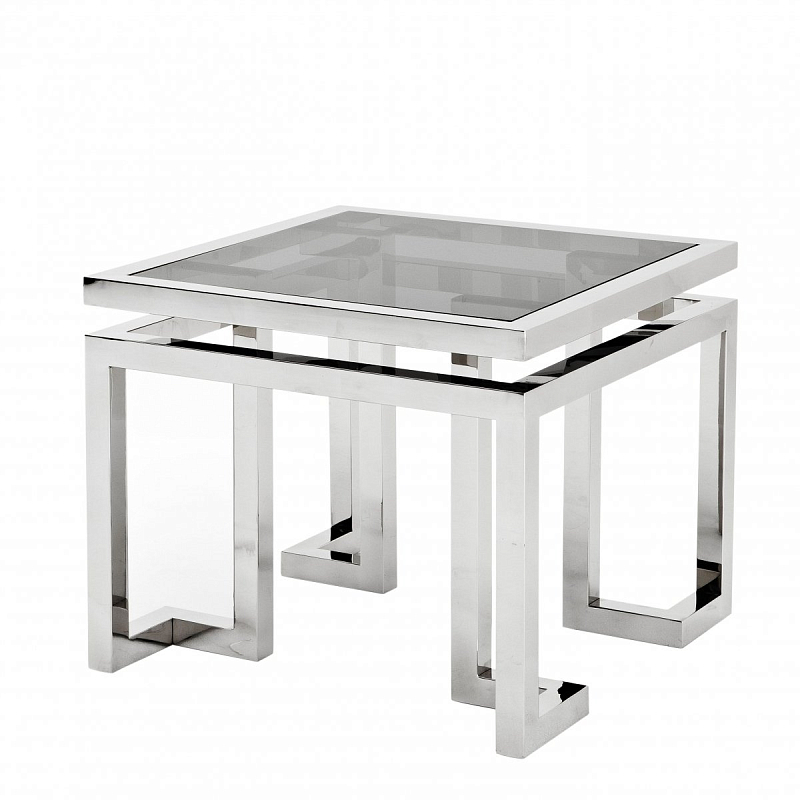 Приставной стол Eichholtz Side Table Palmer Нержавеющая сталь Дымчатый (Smoke) Приставной стол Eichholtz Side Table Palmer Нержавеющая сталь Дымчатый (Smoke) в Перми | Loft Concept
