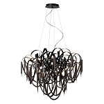 Люстра подвесная с объемной композицией из скрученных лент и металлических цепочек Atlantis Chain варинант исполнения - 4 | Loft Concept в Перми