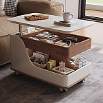 Журнальный столик передвижной с подъемной столешницей Table Trolley варинант исполнения - 6 | Loft Concept в Перми