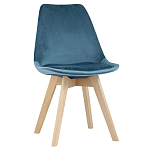 Стул с мягким велюровым сиденьем Arvika Blue варинант исполнения - 1 | Loft Concept в Перми