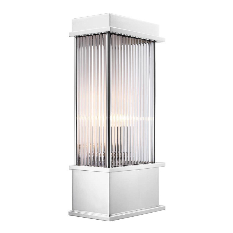 Бра Eichholtz Wall Lamp Jeremy Nickel Никель Прозрачный (Transparent) в Перми | Loft Concept 