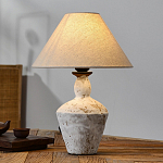 Настольная лампа с керамическим фактурным основанием и тканевым абажуром Eastern Tale варинант исполнения - 3 | Loft Concept в Перми