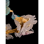 Люстра круглая на золотом каркасе с птичками и цветочным декором Miscellaneous herbs варинант исполнения - 9 | Loft Concept в Перми