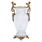 Ваза прозрачная с бронзовыми ручками в виде ангелов Eden Garden варинант исполнения - 1 | Loft Concept в Перми