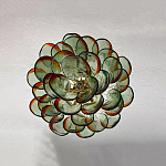 Люстра стеклянная с зелеными лепестками Green Leaf Fall варинант исполнения - 4 | Loft Concept в Перми