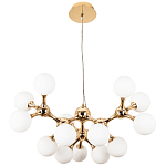 Люстра с плафонами из стеклянных шаров Pearls Suspension Gold Chandelier варинант исполнения - 2 | Loft Concept в Перми