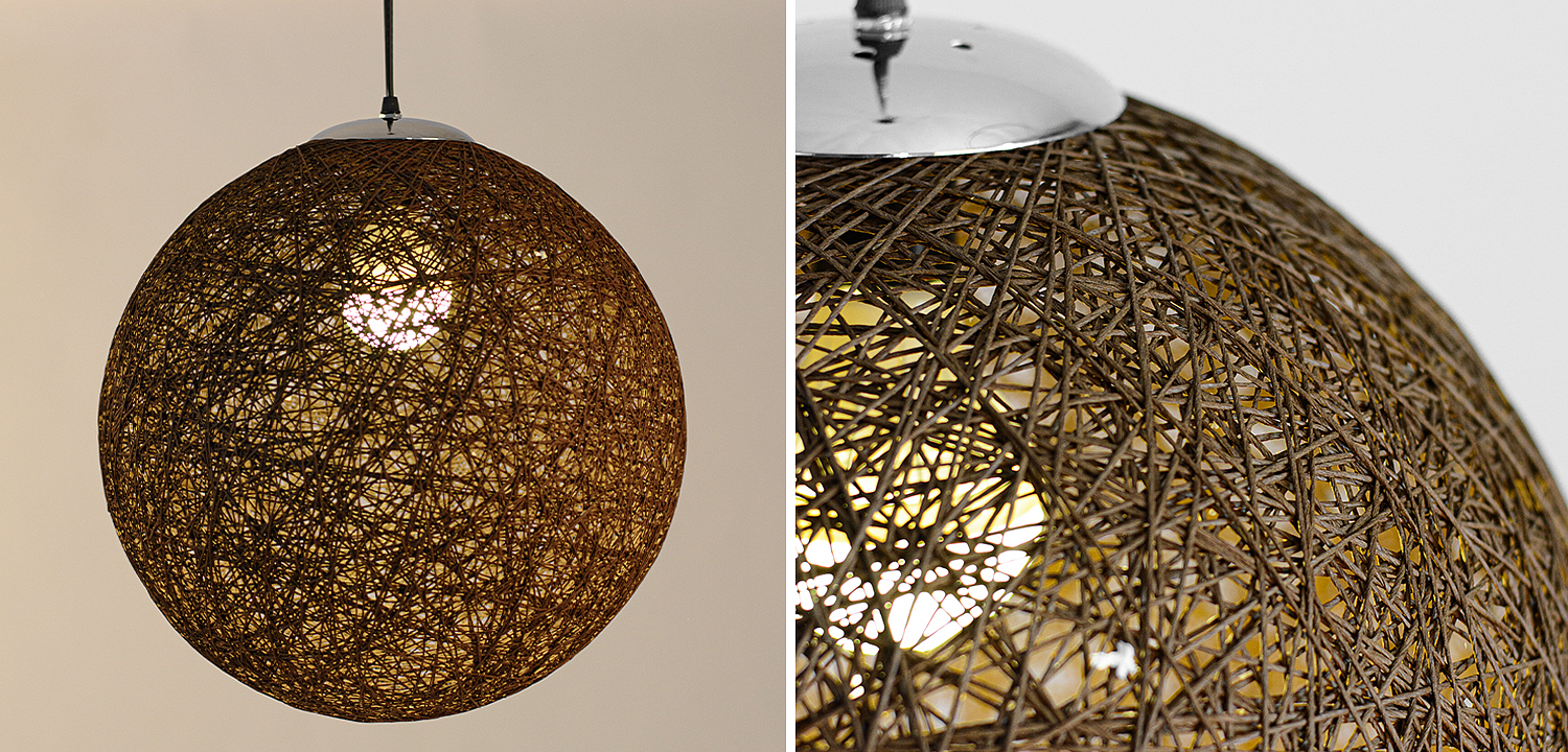 Подвесной светильник Moooi Thread Papier Mache Lamp brown Подвесной светильник Moooi Thread Papier Mache Lamp brown - Loft-Concept в Перми