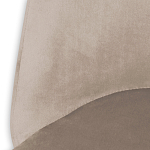 Барный стул со спинкой и металлической подставкой на 4-х деревянных ножках Бежевый Велюр Vendramin Chair варинант исполнения - 3 | Loft Concept в Перми