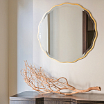 Золотое настенное зеркало Yvon Mirror варинант исполнения - 2 | Loft Concept в Перми