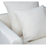 Дизайнерское кресло мягкое с обивкой из рогожки кремового цвета Decoration of Everything варинант исполнения - 2 | Loft Concept в Перми