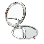 Зеркало карманное складное круглое из натурального камня Оникс в подарочной упаковке Silver Stone Mirrors варинант исполнения - 2 | Loft Concept в Перми