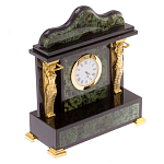 Часы настольные из натурального камня Нефрит с декором в виде Кариатиды Caryatid Stone Clock варинант исполнения - 2 | Loft Concept в Перми