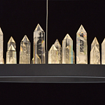 Люстра с двумя кольцами черного цвета с хрустальными элементами QUARTZ CRYSTAL варинант исполнения - 7 | Loft Concept в Перми