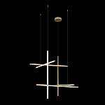 Люстра с 6-ю  пересекающимися цилиндрическими плафонами на тонких тросах Trumpet tube варинант исполнения - 5 | Loft Concept в Перми