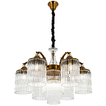 Подвесная люстра с плафонами с виде трубчатых хрустальных подвесок Cadice Chandelier 7 варинант исполнения - 2 | Loft Concept в Перми