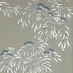 Обои ручная роспись Silk Tree Special Colourway on Pale Grey dyed silk варинант исполнения - 2 | Loft Concept в Перми