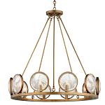 Люстра круглая с прозрачными рельефными плафонами Crystal Prism варинант исполнения - 1 | Loft Concept в Перми