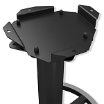 Барный стул вращающийся со спинкой и подлокотниками Douglas Rhombus Синий Велюр варинант исполнения - 5 | Loft Concept в Перми