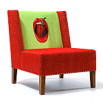 FUN Armchair "Chili Pepper" Red Дизайнерское кресло с цветным принтом варинант исполнения - 2 | Loft Concept в Перми
