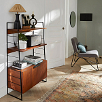 Стеллаж из стали и орехового дерева Derek Wood Rack варинант исполнения - 5 | Loft Concept в Перми