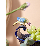 Чаша темно-синего цвета из фарфора с разноцветной птичкой Eden Garden porcelain and bronze варинант исполнения - 15 | Loft Concept в Перми