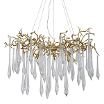 Люстра подвесная с прозрачными подвесками в форме капель Droplet Chandelier варинант исполнения - 1 | Loft Concept в Перми