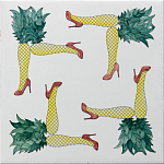 Плитка дизайнерская с рисунком Пина Колада варинант исполнения - 2 | Loft Concept в Перми