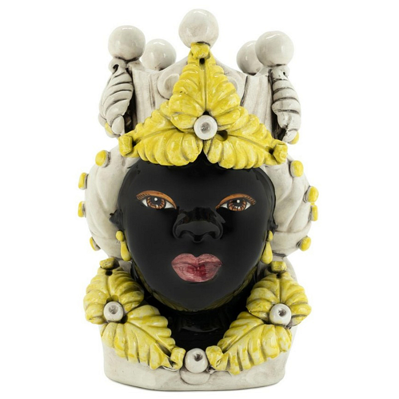 Ваза Vase Moro Lady Eve Yellow Черный Бежевый Желтый в Перми | Loft Concept 