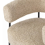Кресло полукруглое мягкое с буклированной обивкой Armchair with Boucle Upholstery варинант исполнения - 2 | Loft Concept в Перми