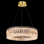 Люстра подвесная круглая из прозрачного хрусталя с золотым корпусом Selfsufficient варинант исполнения - 1 | Loft Concept в Перми