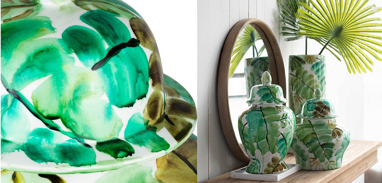 Ваза Vase Green Leaves II Ваза Vase Green Leaves II - Loft-Concept в Перми
