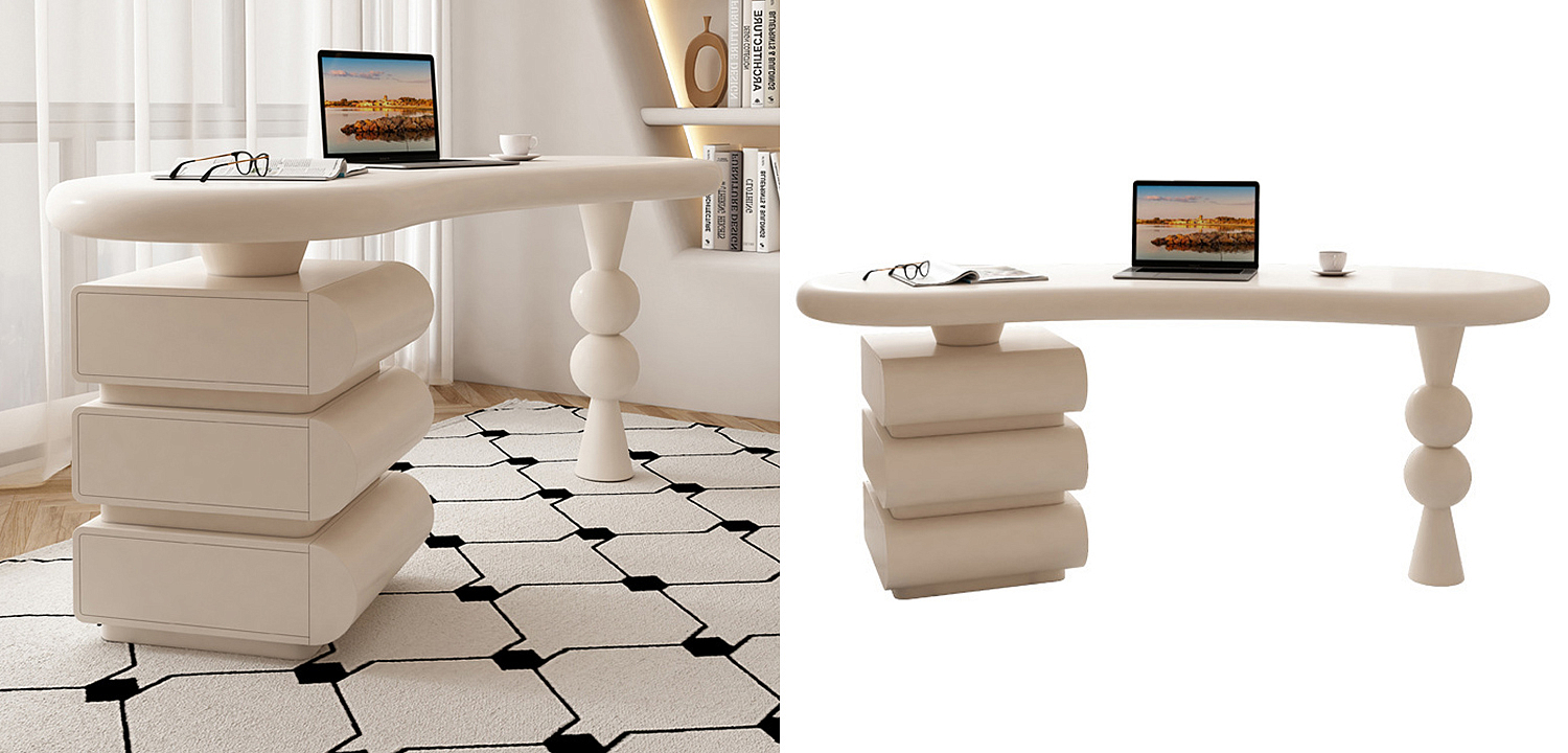 Рабочий стол Cecil Unique Shape Desk Рабочий стол Cecil Unique Shape Desk - Loft-Concept в Перми