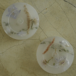 Круглая подставка под благовония из эпоксидной смолы с цветами белая Epoxy Resin Flowers Incense Stand White варинант исполнения - 2 | Loft Concept в Перми