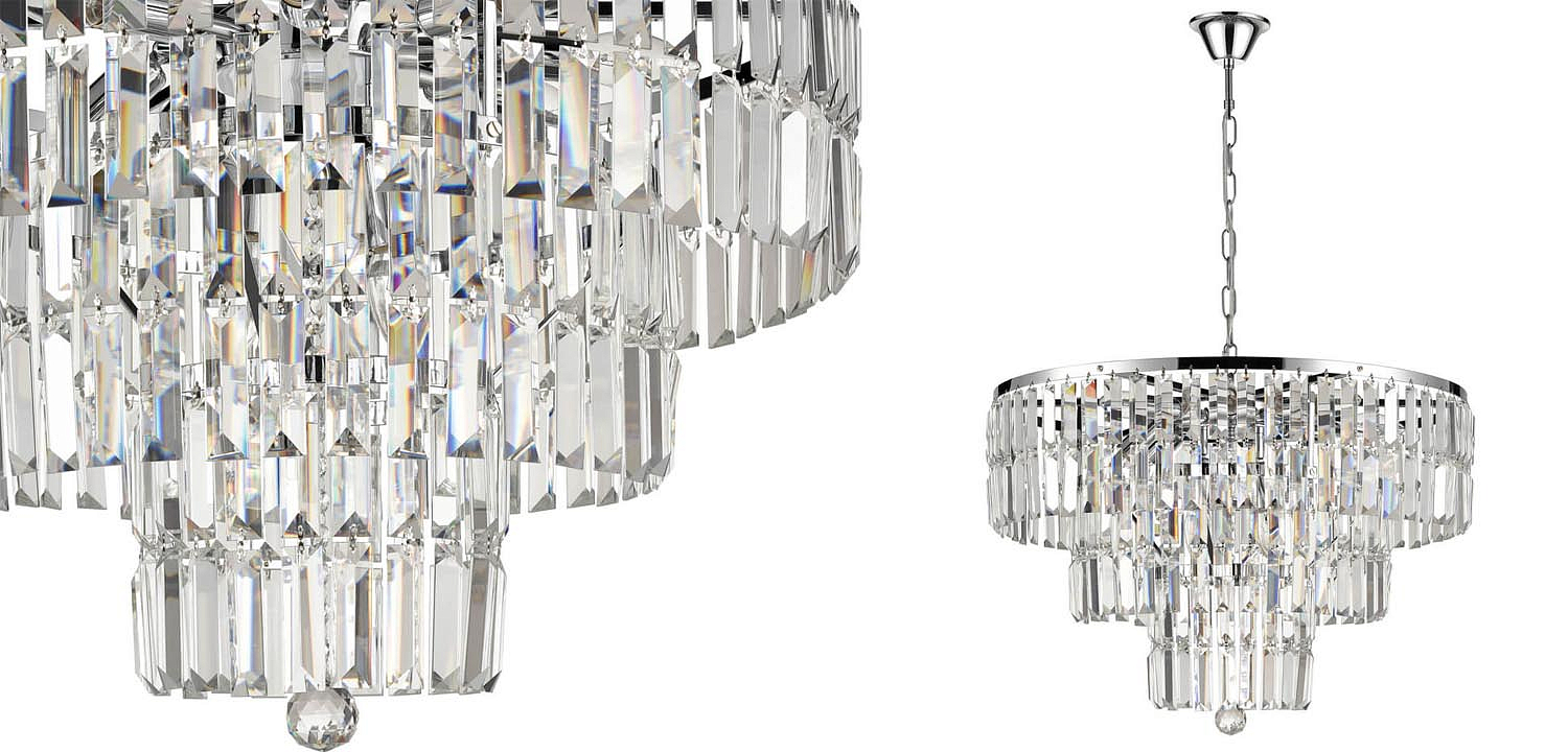 Люстра 1920s Odeon Chandelier chrome 60 Люстра 1920s Odeon Chandelier chrome 60 - Loft-Concept в Перми