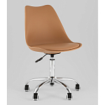 Офисный стул на металлическом основании EGGERY Brown пластик варинант исполнения - 1 | Loft Concept в Перми