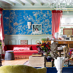 Обои ручная роспись Houghton Canton Blue варинант исполнения - 4 | Loft Concept в Перми