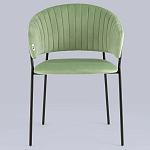Стул в велюре фисташкового цвета Horizon варинант исполнения - 3 | Loft Concept в Перми