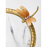 Ваза из прозрачного стекла с бронзовой вставкой в виде цветущей ветви Eden Garden porcelain and bronze варинант исполнения - 3 | Loft Concept в Перми