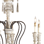 Люстра с состаренными резными элементами Graceful Profile варинант исполнения - 1 | Loft Concept в Перми