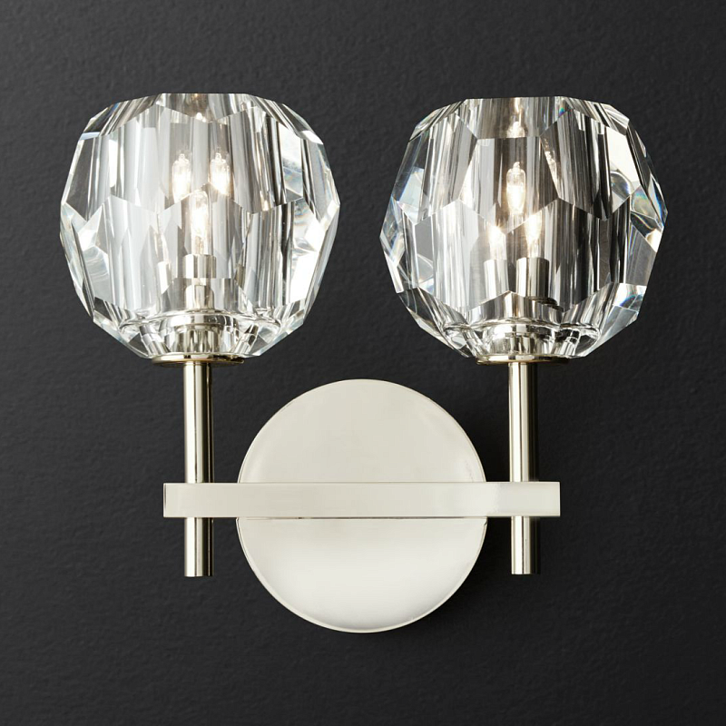 Бра Бра RH Boule de Cristal Double Sconce Chrome Хром в Перми | Loft Concept 