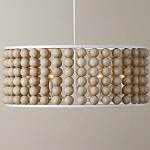 Люстра в форме цилиндра с вставками из деревянных бусин Wooden Beads варинант исполнения - 7 | Loft Concept в Перми
